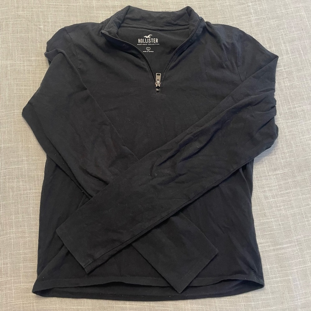 Black Halfzip Hollister long sleeve